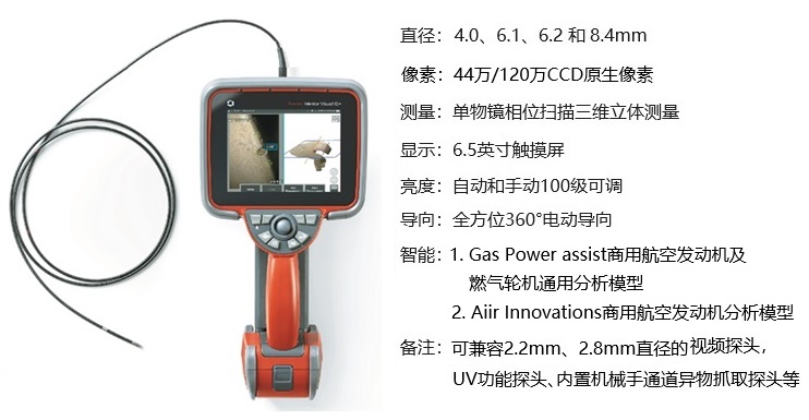 航空發(fā)動機(jī)工業(yè)內(nèi)窺鏡Everest XLG4 PLUS的產(chǎn)品圖和參數(shù)